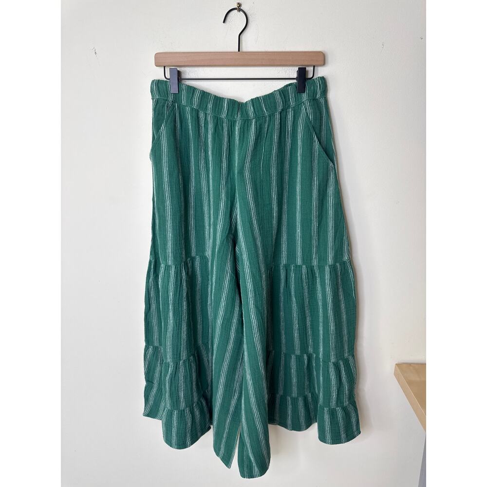 TOAD&CO Tate Double Weave Palazzo Pant Palm Pattern size Medium NWT - Picture 2 of 5